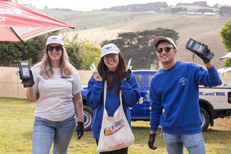 Vanesssa staff with breathalisers